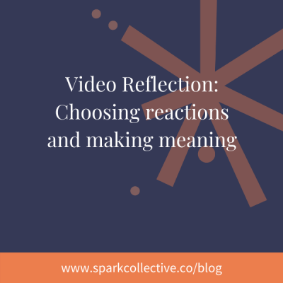 Video Reflection: Choosing reactions & making meaning